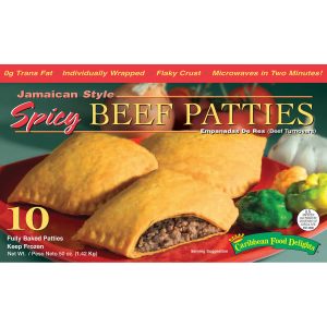 Caribbean Food Delight Spicy Beef Patties (10 per box)