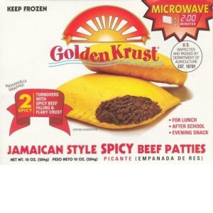 Golden Krust Beef Patties Jamaican Style, Spicy (2 per box)