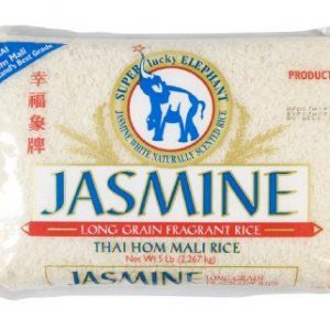 Super Lucky Elephant Jasmine Long Grain Fragrant Rice (5 lbs.) Bag