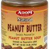 Adom Foods Natural Unsalted Peanut Butter (16 oz)