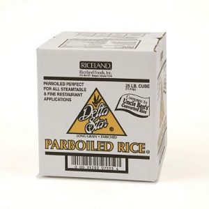 Delta Star Parboiled Rice (25 lbs) box