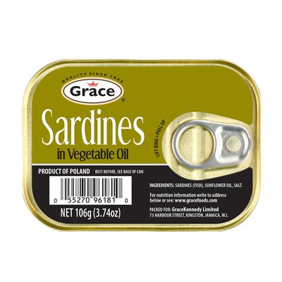 GRACE SARDINES IN VEGTABLE OIL 3.74oz