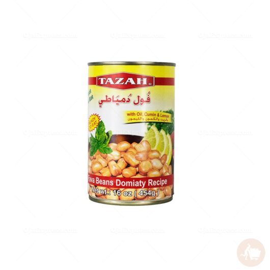 Tazah Fava Beans Domiaty Recipe, with Oil, Cumin  & Lemon (16 oz)