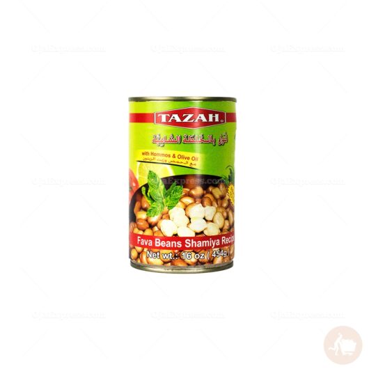 Tazah Fava Beans Shamiya Recipe, with Hommos& Olive Oil (16 oz)