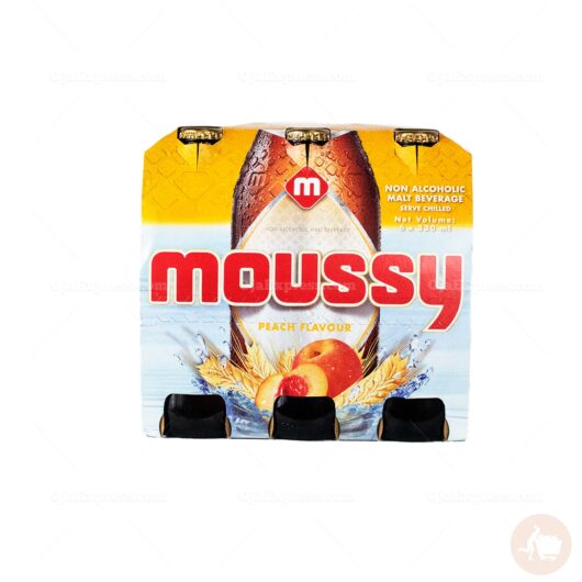 Moussy Peach Flavour Non Alcoholic Malt Beverage (6 oz)