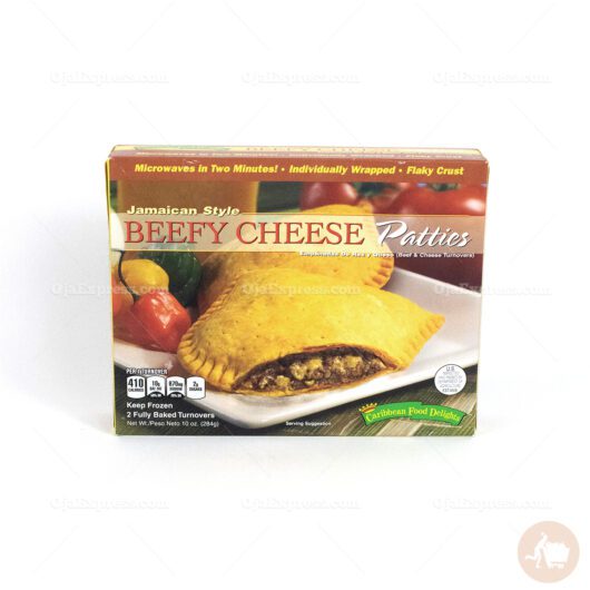 Caribbean Food Delights Jamaican Style Beefy Cheese Patties (10 oz)