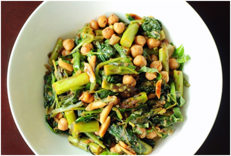 Chickpea and Asparagus Stir Fry one pan OjaExpress