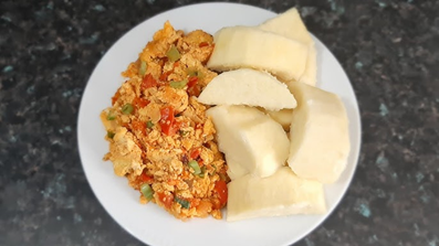Yam and Egg Sauce nigerian recipe OjaExpress